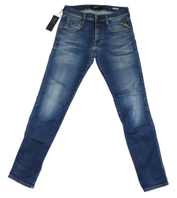Replay Herren Jeans Anbass - M914 - Blue - Top Denim Hose - W28 L32