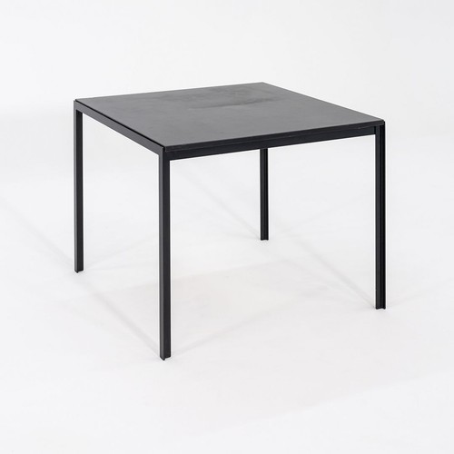 1950s Florence Knoll T Angle Square Dining Table w/ Black Laminate / Formica Top - Foto 1 di 12