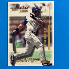 Garret Anderson 2001 Fleer Triple Crown Card #7 MLB Anaheim Angels