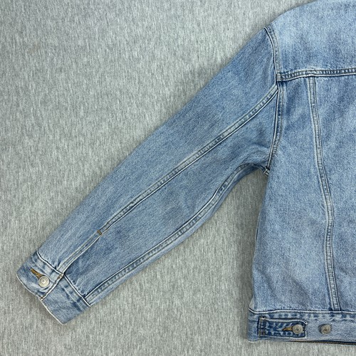 Levis Premium Denim Trucker Jacket Mens S Light Wash Blue Jean Modern "Big E" - Bild 13 von 17