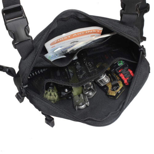 Tactical Chest Rig Shoulder Bag Waist Packs Chest Recon Bag Tools Pouch - Picture 3 of 13