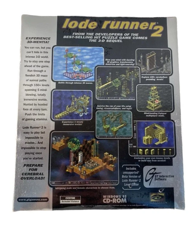 IODE RUNNER 2 GT Interactive 1998 PC Game CD-ROM NEW SEALED RETAIL BIG BOX - Image 2 of 4