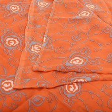 Sanskriti Vintage Orange Sarees Pure Georgette Silk Print Blouse Pc Sari Fabric