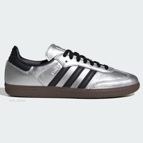 Женская обувь Adidas Samba OG серебристого цвета металлик - JI4218 с доставкой