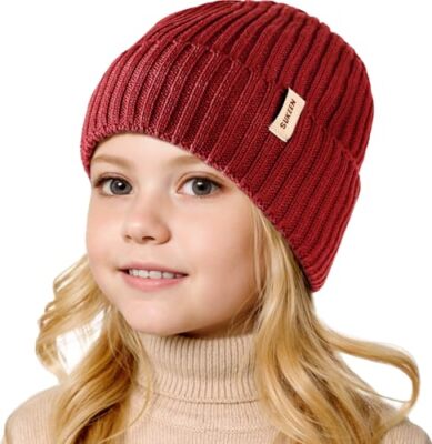 Kids Winter Beanie Hat for Girls Boys Seepage Proof Kids Warm