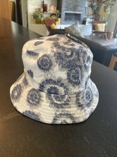 Bucket Hat By Juncture Blue Grey White Pattern Hats Warm Style Unisex Adult Sun