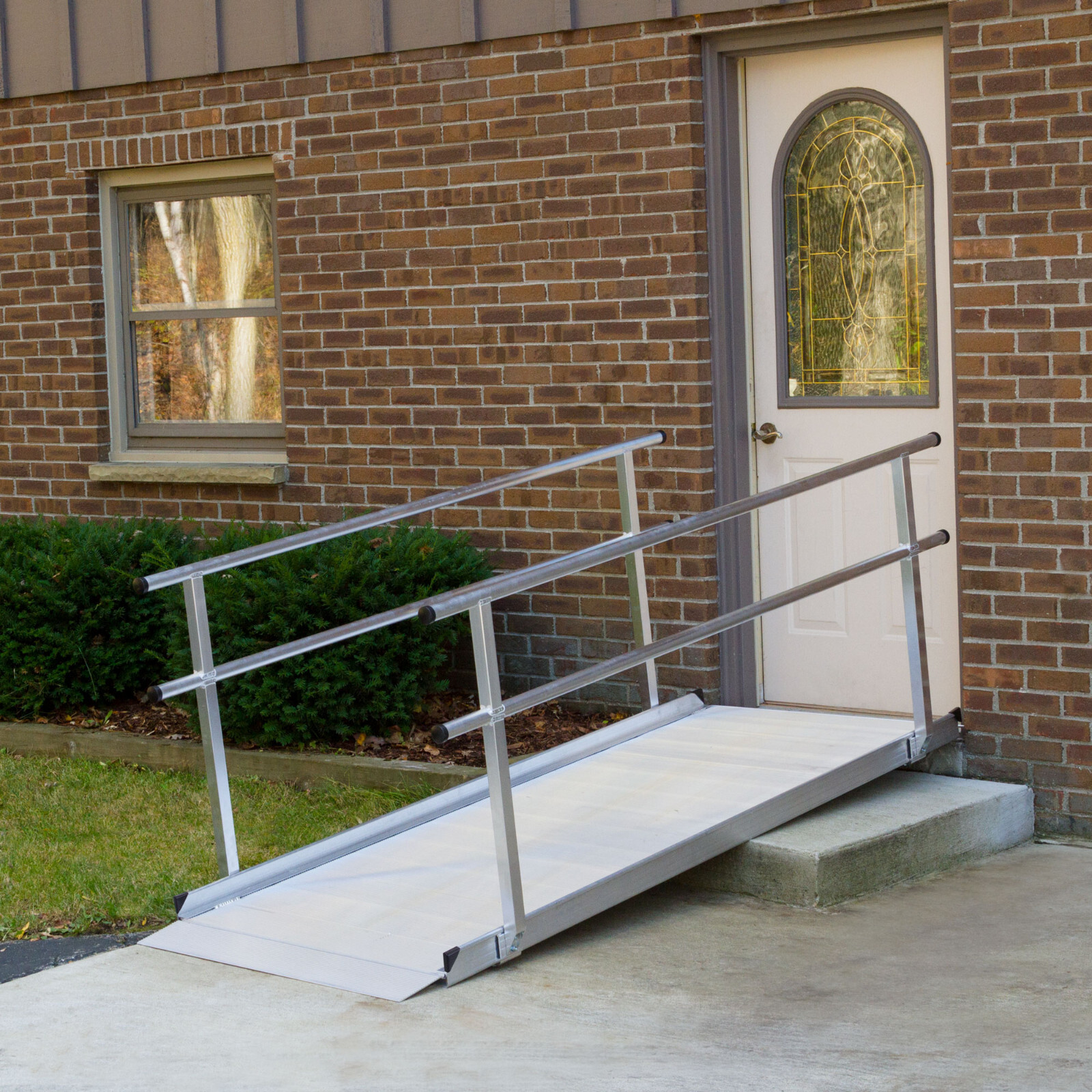 10' L -Silver Spring Aluminum Wheelchair Access Ramps with Handrails