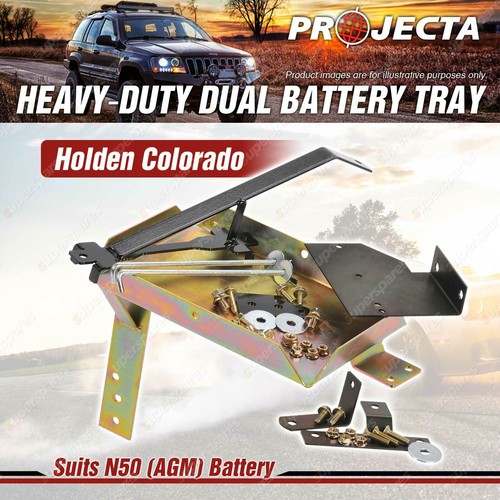 Projecta Heavy Duty Dual Battery Tray for Holden Colorado RGD 2.8L 2011