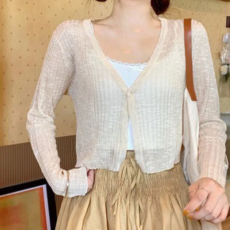 Thin hot sale cropped cardigan