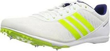 NIB Adidas Distancestar Distance Track Shoes White Lime Size 7.5