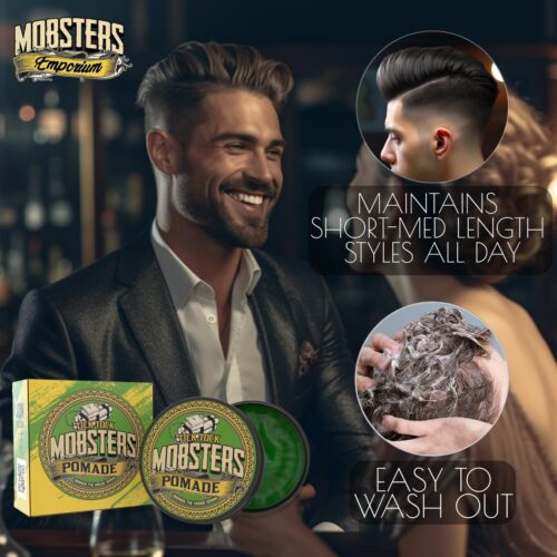 Pomada para el cabello Mobsters a base de agua de lujo acabado mate cera para el cabello uso profesional de salón 140 g - Imagen 3 de 56