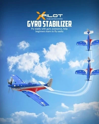 VOLANTEX P51 Mustang RC Plane 2.4G 4CH Fighter 6-Axis RTF One Key Aerobatic Toys - Image 3 of 4