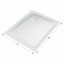 Icon 01853 RV Trailer Rectangular Outer Skylight White 22"W x 28"L
