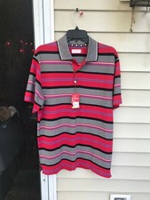 NEW Ben Hogan Performance Short Sleeve Printed Golf Polo Shirt Size M