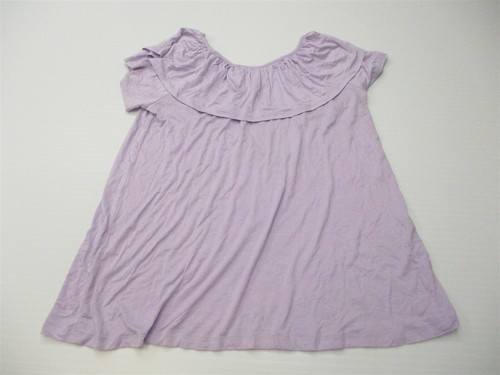 Nuevo Top ALISON ANDREWS Para Mujer Talla M Volantes Púrpura Cuello Redondo - Imagen 6 de 7