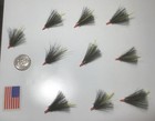 10 Black Dressed Treble Hooks Size 14 With Deer Hair . Fishing Fly Tying — photo 2