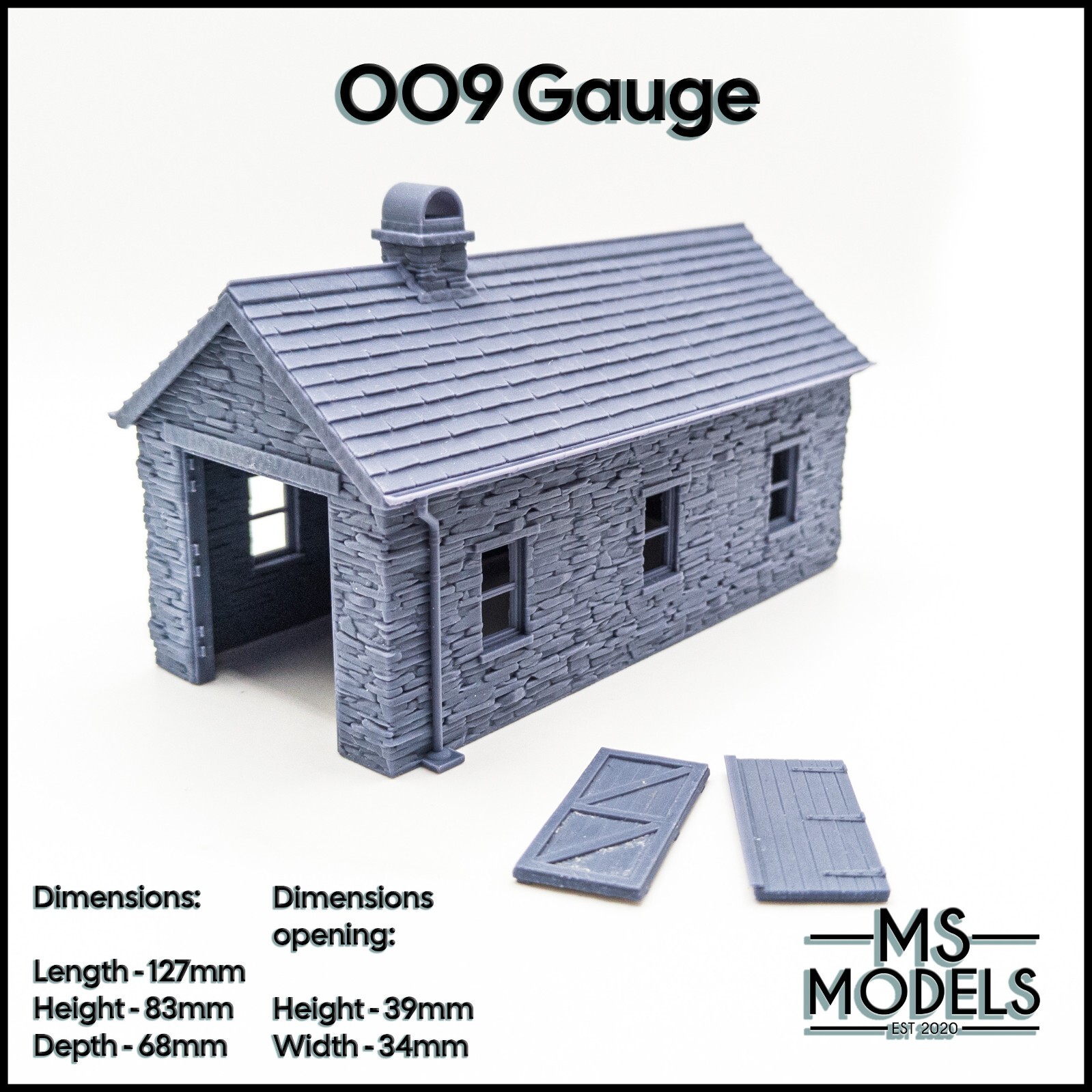 Narrow Gauge Slate Built Engine Shed for 009 OO9/O16.5 Model Railway ...