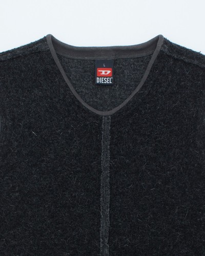 Diesel 2006 Sleeveless Top Mohair Wool Raw Seams Made in Italy Size L - Picture 4 of 10