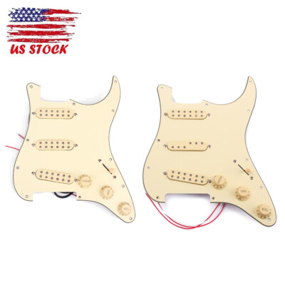 SSS Loaded Pickguard Alnico V Humbucker Pickups Capacitor 500k Pots for ST Strat
