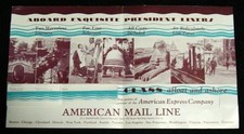 AMERICAN MAIL STEAMSHIP LINE ADVERTISING SHIP CRUISE BROCHURE GUIDE 1933 VINTAGE