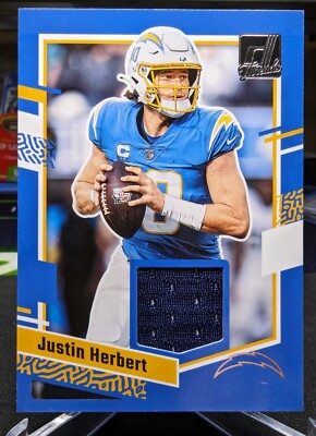 2023 Panini Donruss JUSTIN HERBERT Donruss Threads Patch Relic #DTH-JH CHARGERS