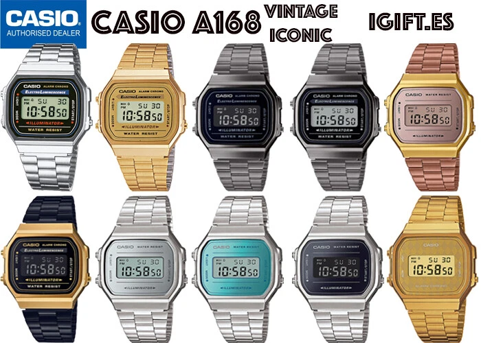 Casio Clásico, Dorado/Negro, Digital