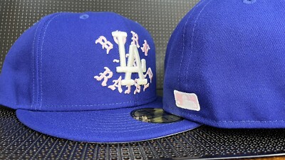 New Era 59fifty Born X Raised Dodgers LA Rocker Vanice Blue 7 1/4