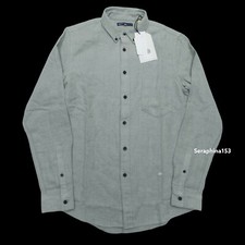 Levis Mens Small Made Crafted Shirt Long Sleeve Button Down Gray 148 NEW 