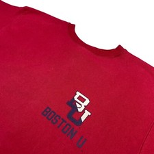 VTG Boston University x Champion Reverse Weave Sweatshirt Red   USA   XL