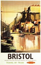 TX466 Vintage Bristol Travel Poster British Railway Print A2/A3/A4