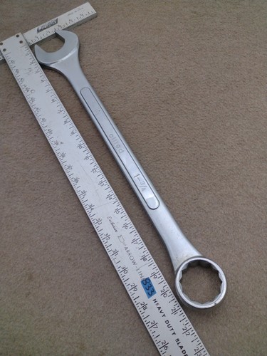 Vintage Japan 1-3/4" Combination Wrench 12pt SAE Standard Large Heavy Duty Tools