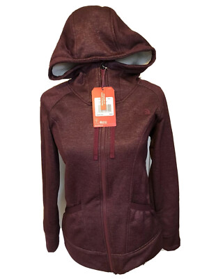 NWT Womens North Face Mattea Parka Sweatshirt Maroon Fig Size XS Retail  $139
