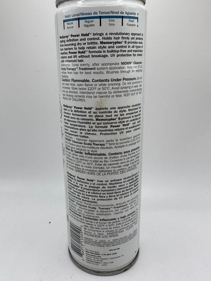 Nioxin Niospray Power Hold для тонких волос - 8,8 унц - Изображение 2 из 2