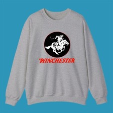 Winchester Guns Pistols Rifles Firearms Men's Grey Size S to 3XL
