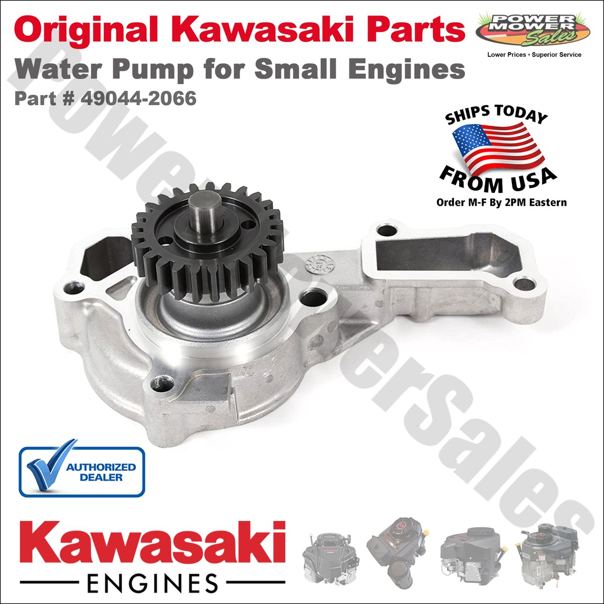 Genuine Kawasaki Water Pump for Small Engines / FD-590V, FD-620D