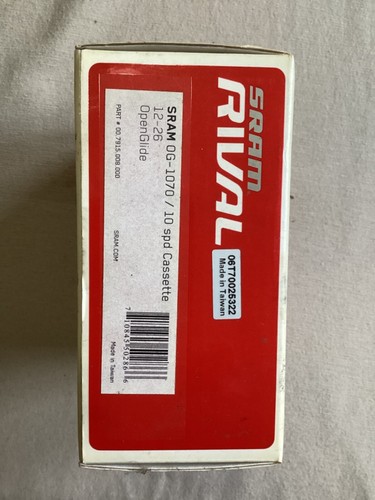 Cassette 10 Vitesses SRAM Rival OG1070 – 12-26 Dents – Argent – Neuve