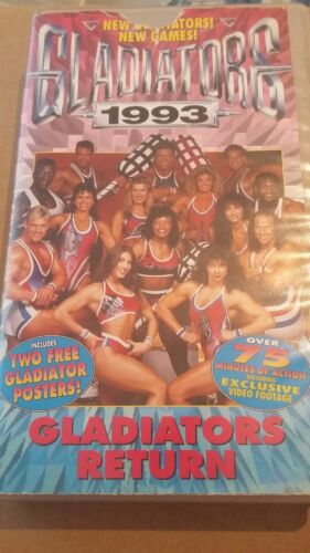 Gladiators 1993   'Gladiators Return'   (LWT TV SHOW)      RARE VHS + POSTER - Foto 1 di 7