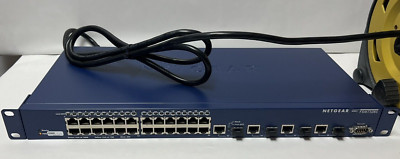 Netgear ProSafe 24+4 Fast Ethernet L3 Managed Stackable w/ PoE FSM7328S EUC!