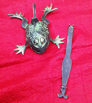Frog Reptile Shape Padlock Collectible Brass Lock Antique Style Tricky Lock BM23