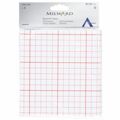 Millward Schneider eckiges Papier 87 x 61 cm x 3 Blatt 