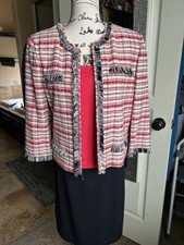St. John 3 Pc Santana Knit SkirtSuit Sz 10/S/8