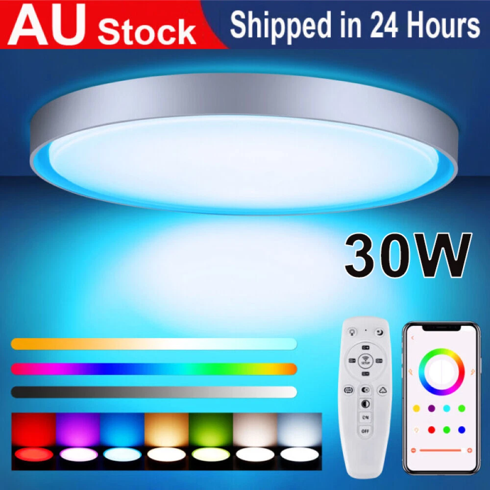 30W Dimmable RGB LED Ceiling Light Color Changing Lamp Fixture