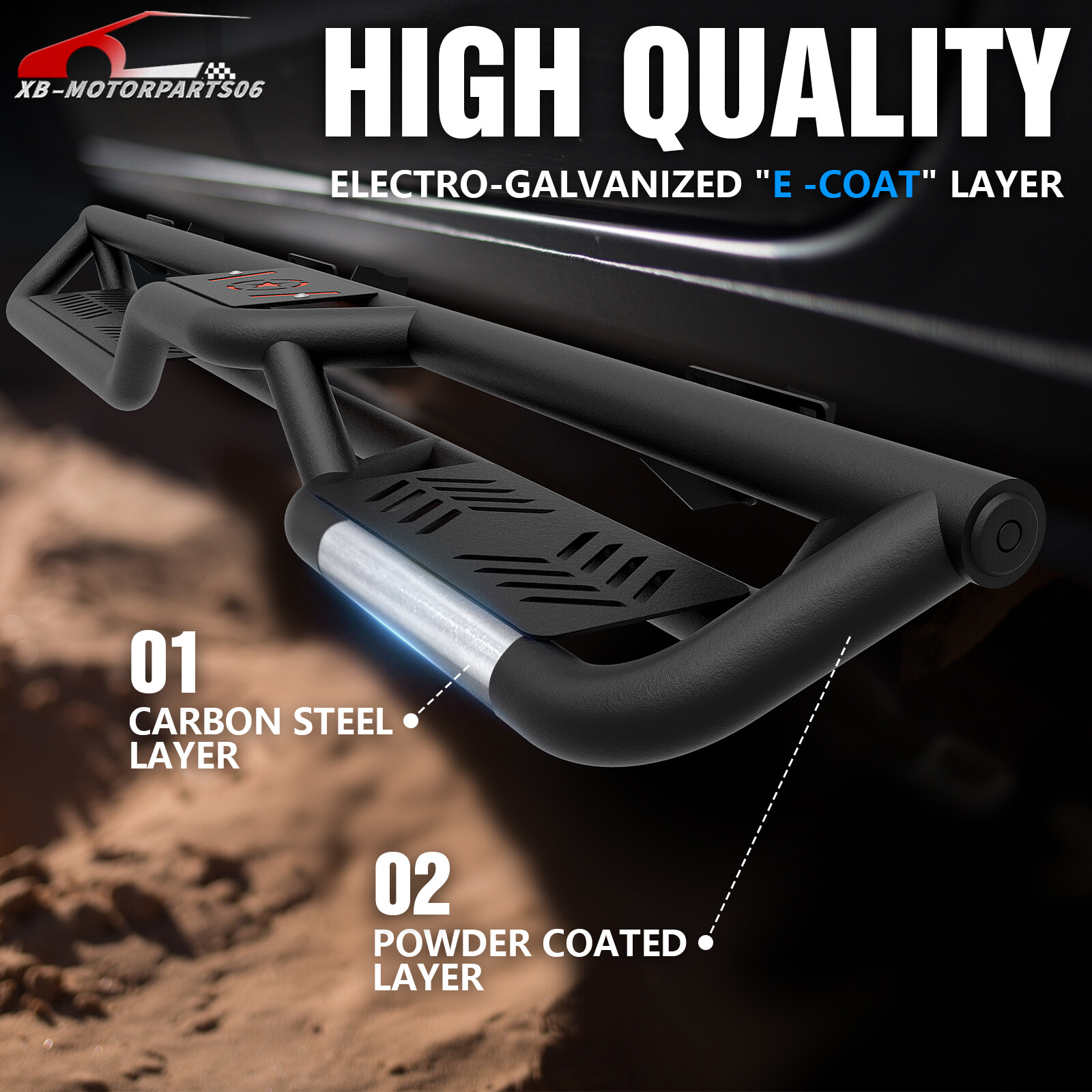 6'' Side Steps Running Boards For 18-2025 Jeep Wrangler JL JLU Unlimited 4 Doors