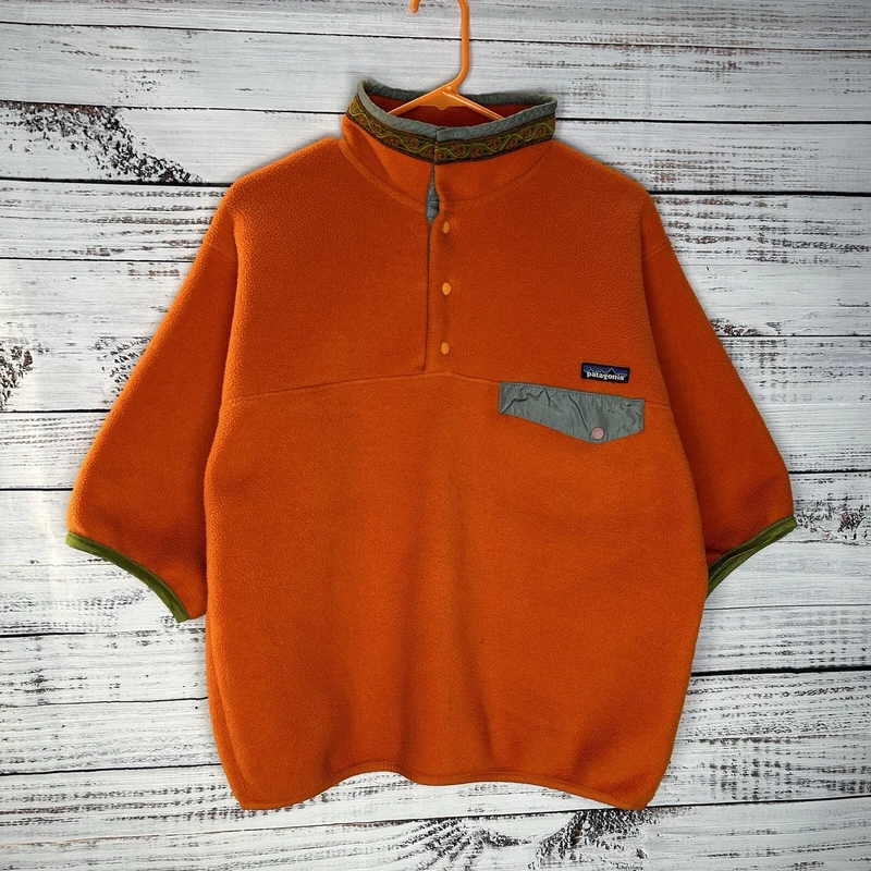 patagonia synchilla snap t aztec custom short sleeve sweater