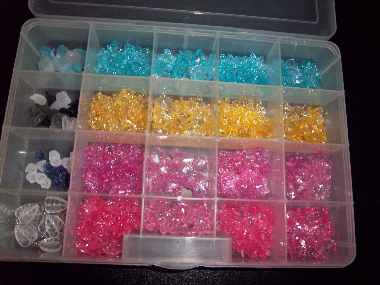 Plastic flower beads for crafts and jewelry making eBay