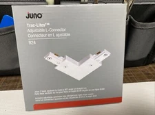 Juno Trac-Lites R24 White Adjustable L-Connector 90 Degree NIB