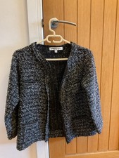 Clements Ribeiro Cardigan, Women’s, Vintage, Grey/Black, Size 12/M, Wool Blend, 