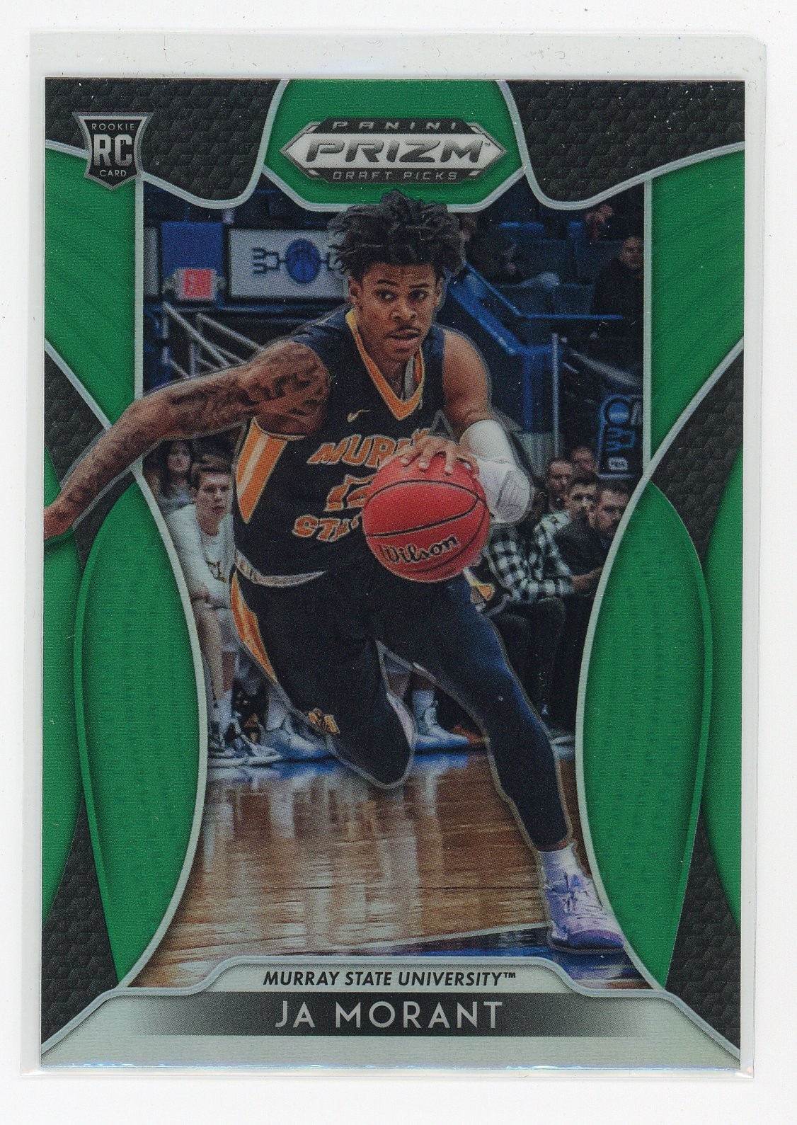 2019-20 Panini Prizm Draft Picks Green Prizm Ja Morant #2 Rookie RC