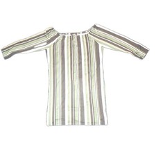 Women's plus size 2X off-the-shoulder lightweight longsleeve striped dress