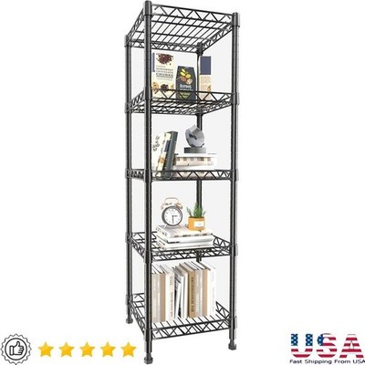 Adjustable Metal Shelf Organizer Kitchen Bathroom Office Storage Unit New